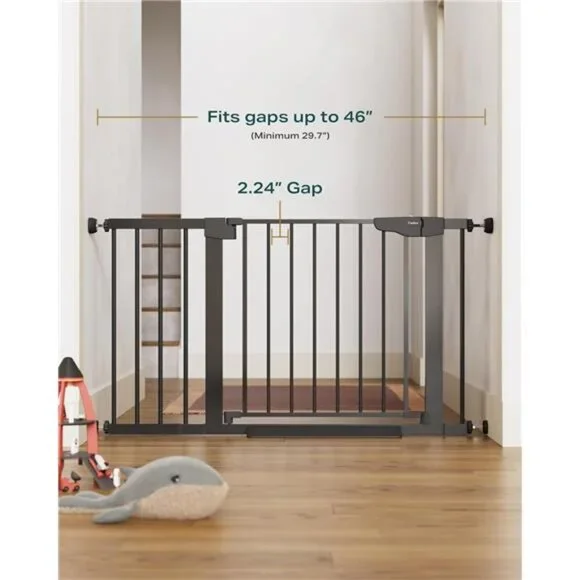 29.7-46 Baby Gate for Stairs, Mom's Choice Awards Winner-Auto Close Dog Gate